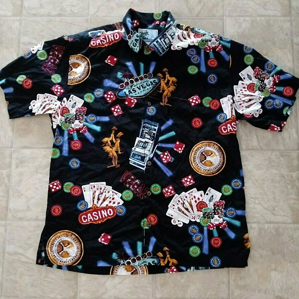 Aftco Bluewater Men's XL Las Vegas Burlesque Rayon